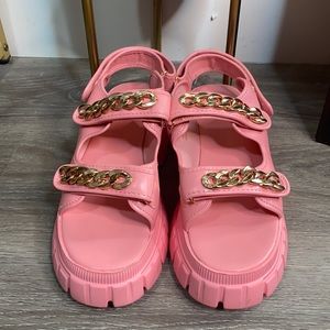 Pink Chunky Dad Sandals